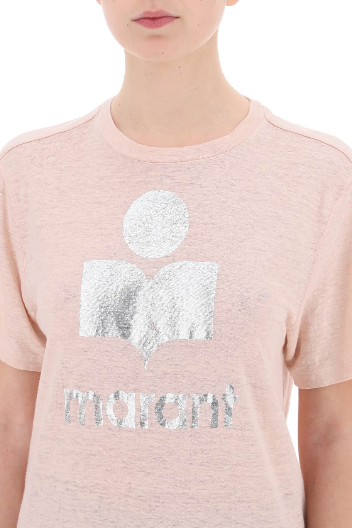 Isabel marant etoile zewel t-shirt with metallic logo print