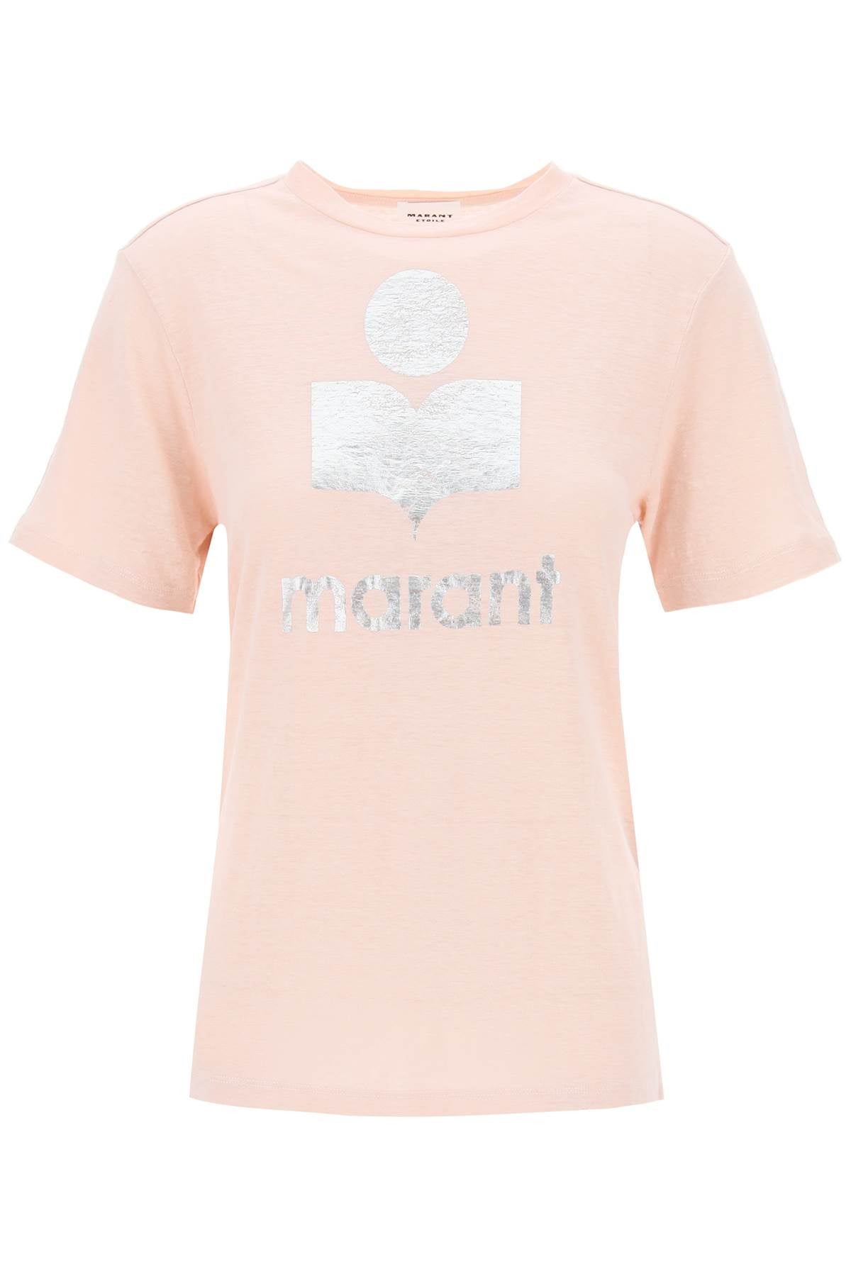 Isabel marant etoile zewel t-shirt with metallic logo print