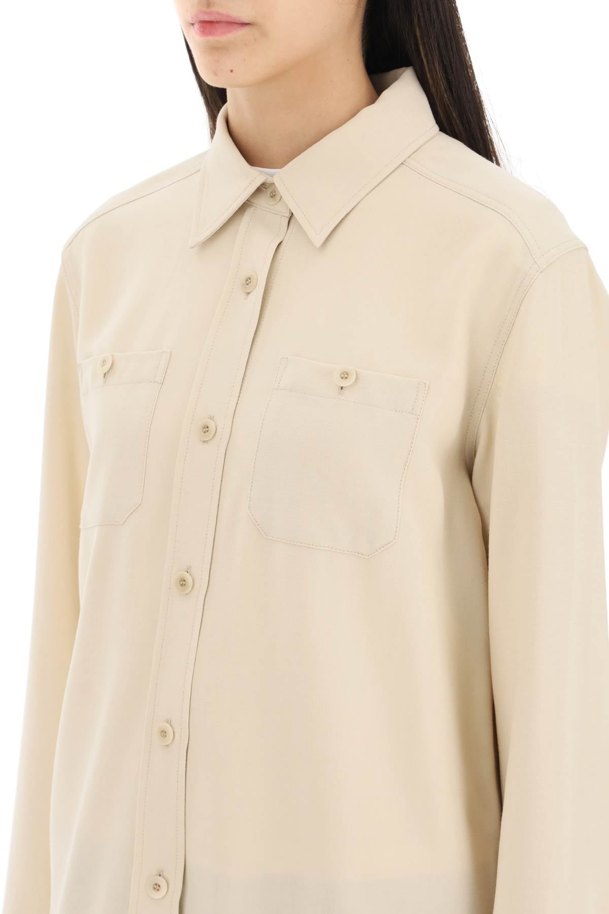 A.p.c. 'chloe' wool and viscose overshirt