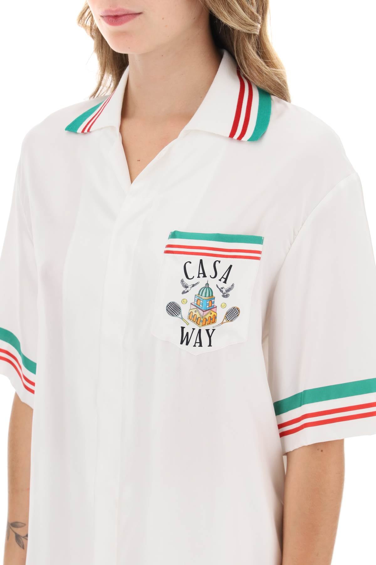 Casablanca casa way silk bowling shirt