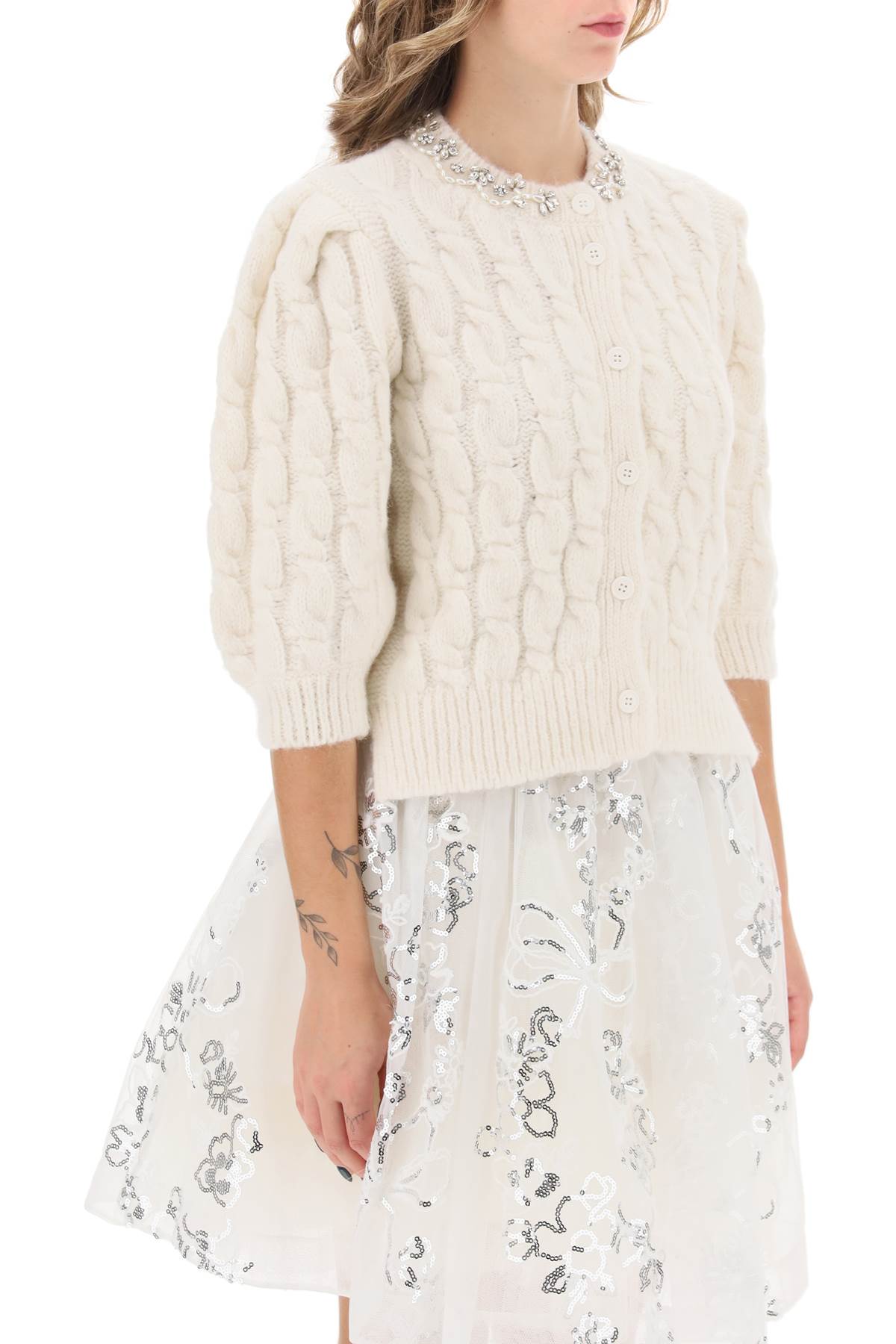 Simone rocha cardigan with appliques