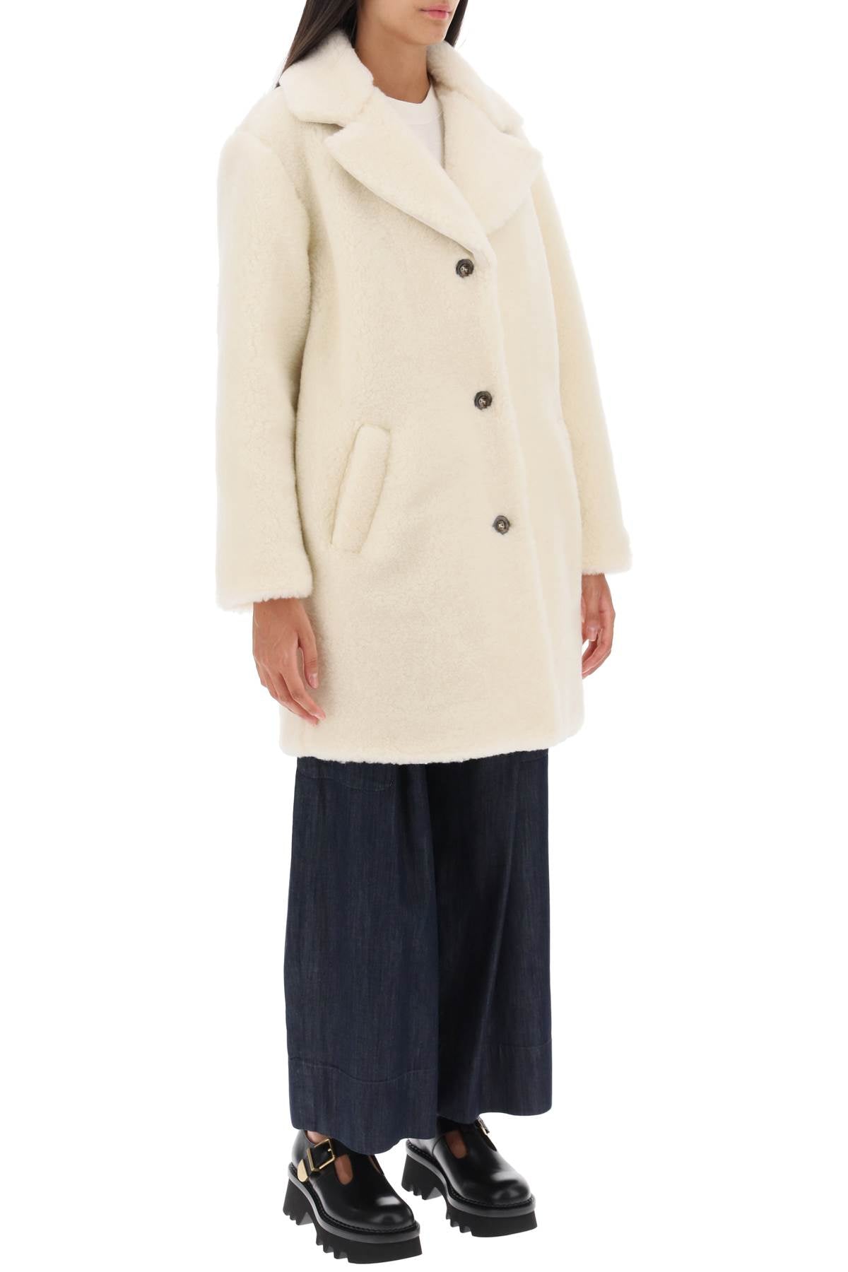 A.p.c. 'nicolette' teddy coat