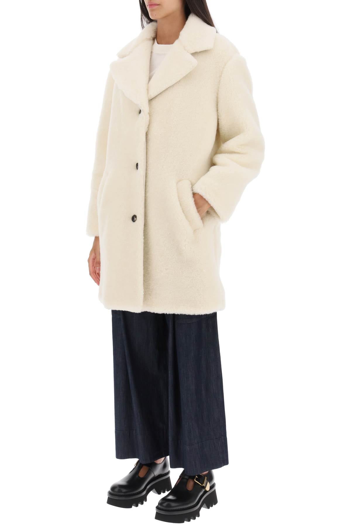 A.p.c. 'nicolette' teddy coat