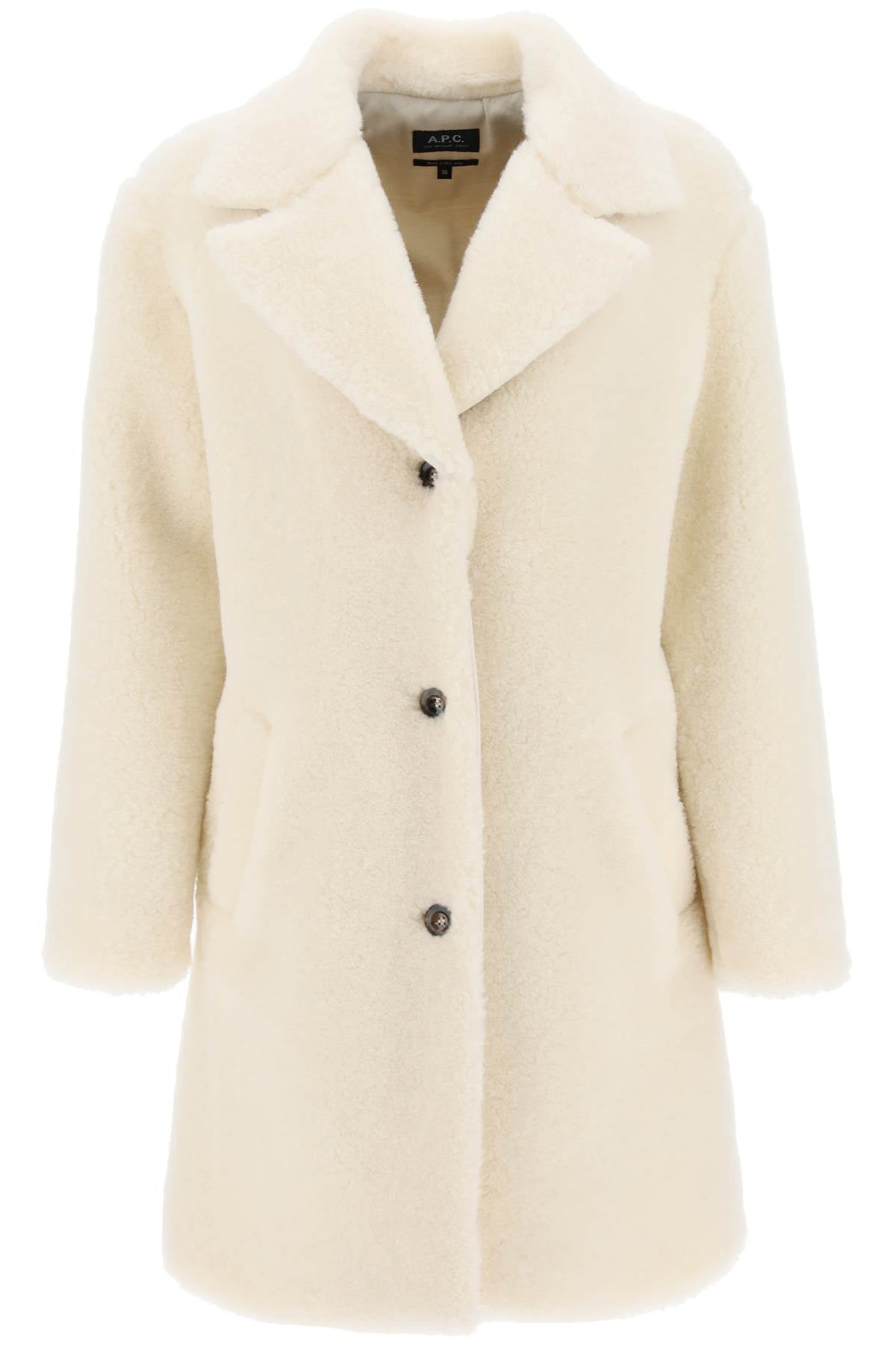 A.p.c. 'nicolette' teddy coat