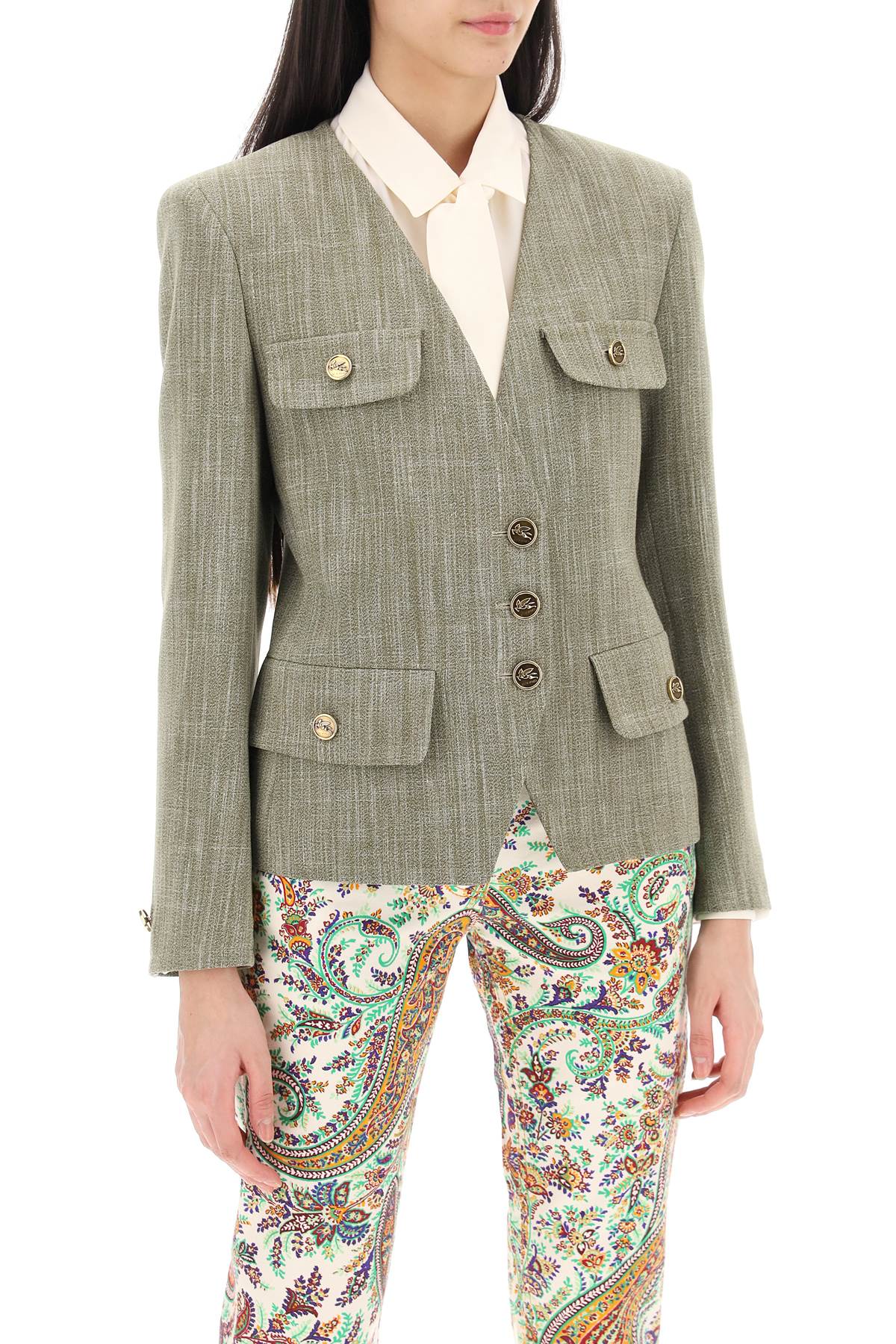 Etro giacca sagomata con spalle imbottite