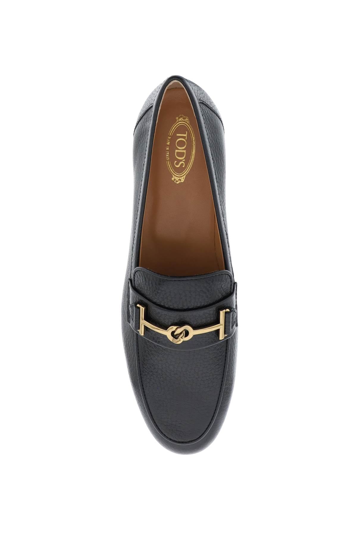 Tod's leather loafers with bow