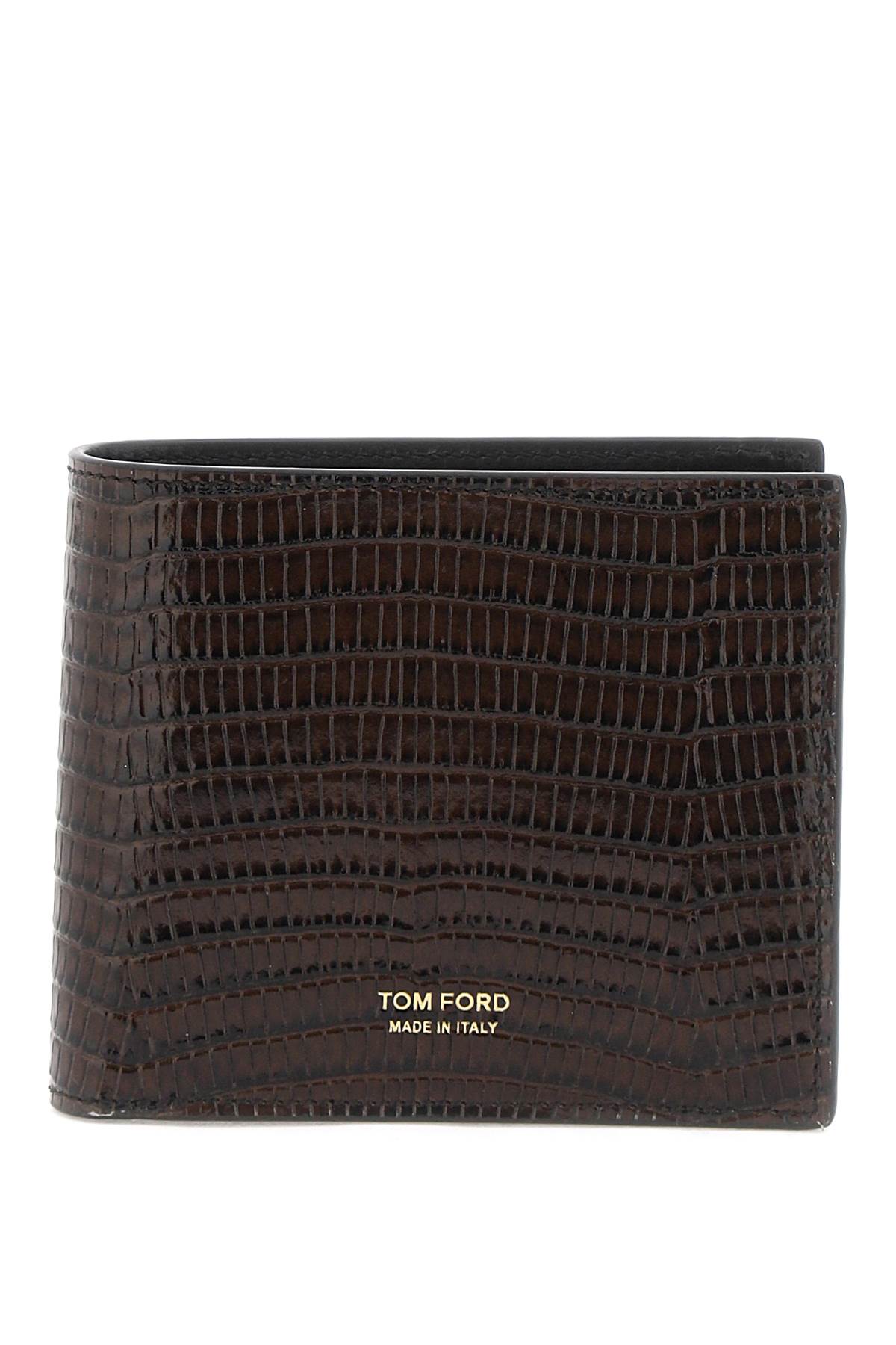 Tom ford crocodile print leather wallet with eight